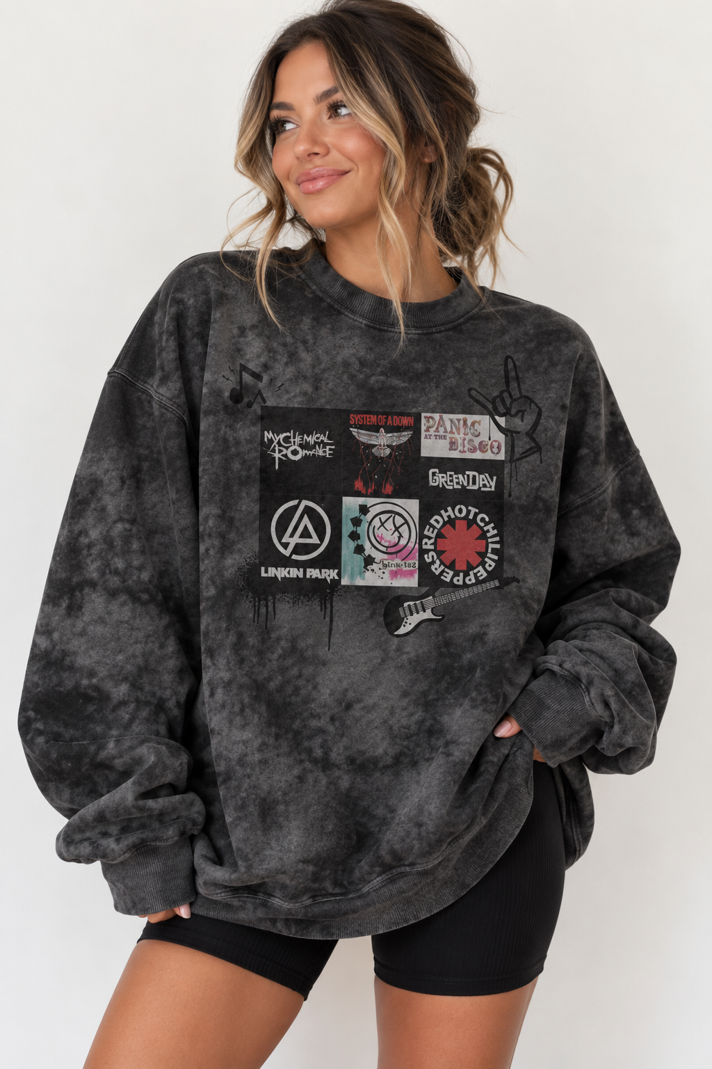 Distorted Dreams Unisex Adult Oversized Crewneck- Punk/Rock Pre-Order