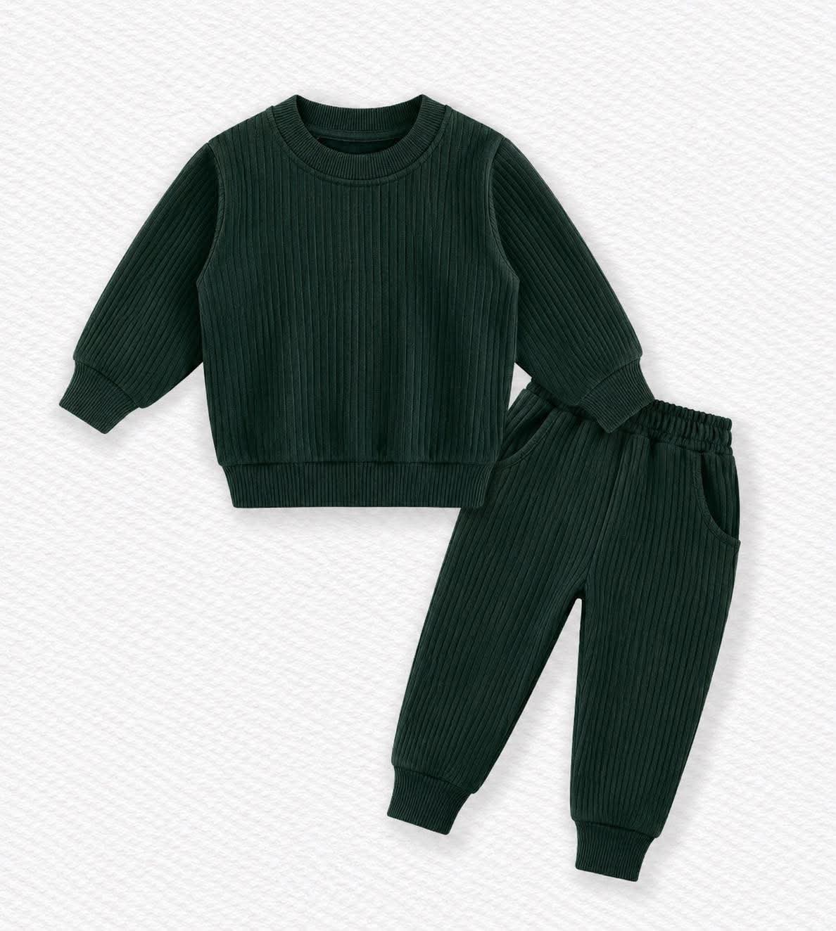 Evergreen Ribbed Jogger Set - Holly Jolly - Pre-Order