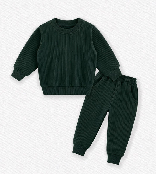 Evergreen Ribbed Jogger Set - Holly Jolly - Pre-Order