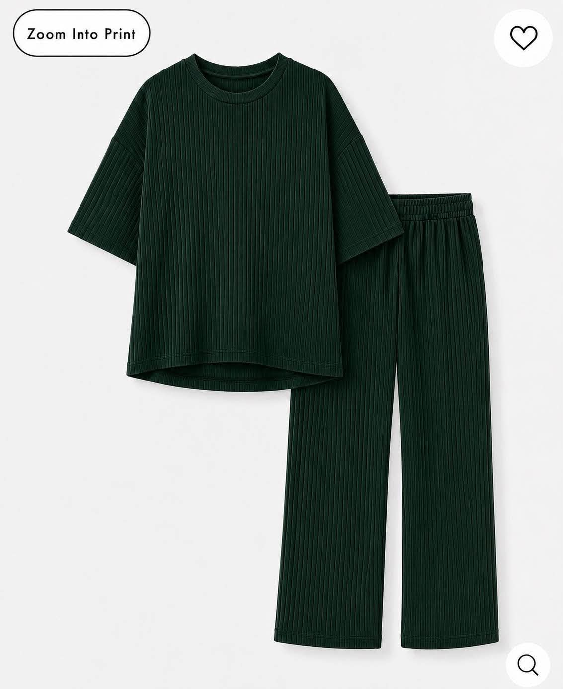 Evergreen Oversized Ribbed Tee - Holly Jolly Pre-Order