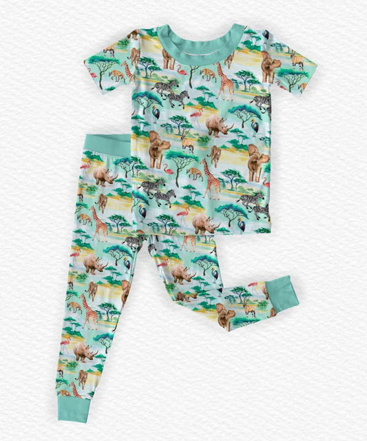 Animal Kingdom Short Sleeve/Pant Pj Set- RTS