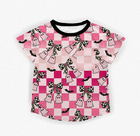 Sugarboo Checkers Kids Pocket Tee- Halloween 26 Pre-Order