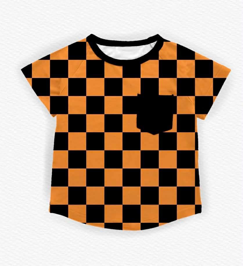 Haunted Grid Kids Pocket Tee- Halloween 26 Pre-Order