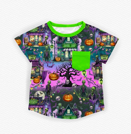 Zombie Apocalypse Kids Pocket Tee- Halloween 26 Pre-Order