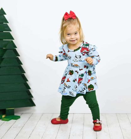 Alpine Mickey Peplum Set- Xmas RTS