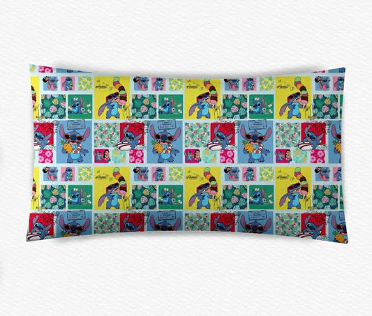 Cute and Fluffy Standard Pillow Case- Patchwork RTS