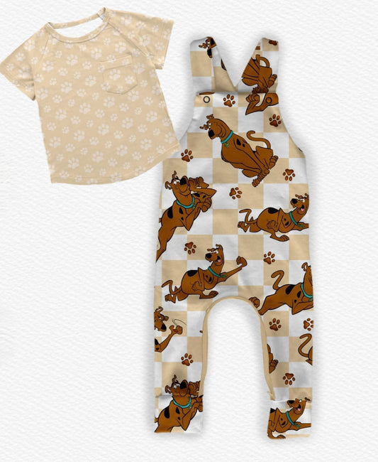 Mystery Pup Overalls w/ Tee- LF Dog RTS