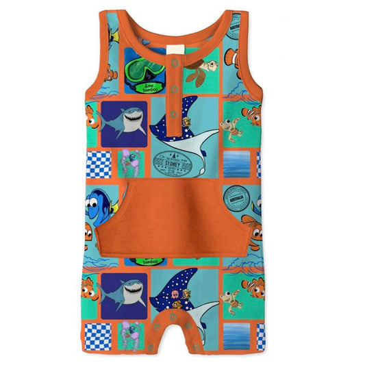 Shark Bait Peek A Boo Tank Shortie- Patchwork Pre-Order
