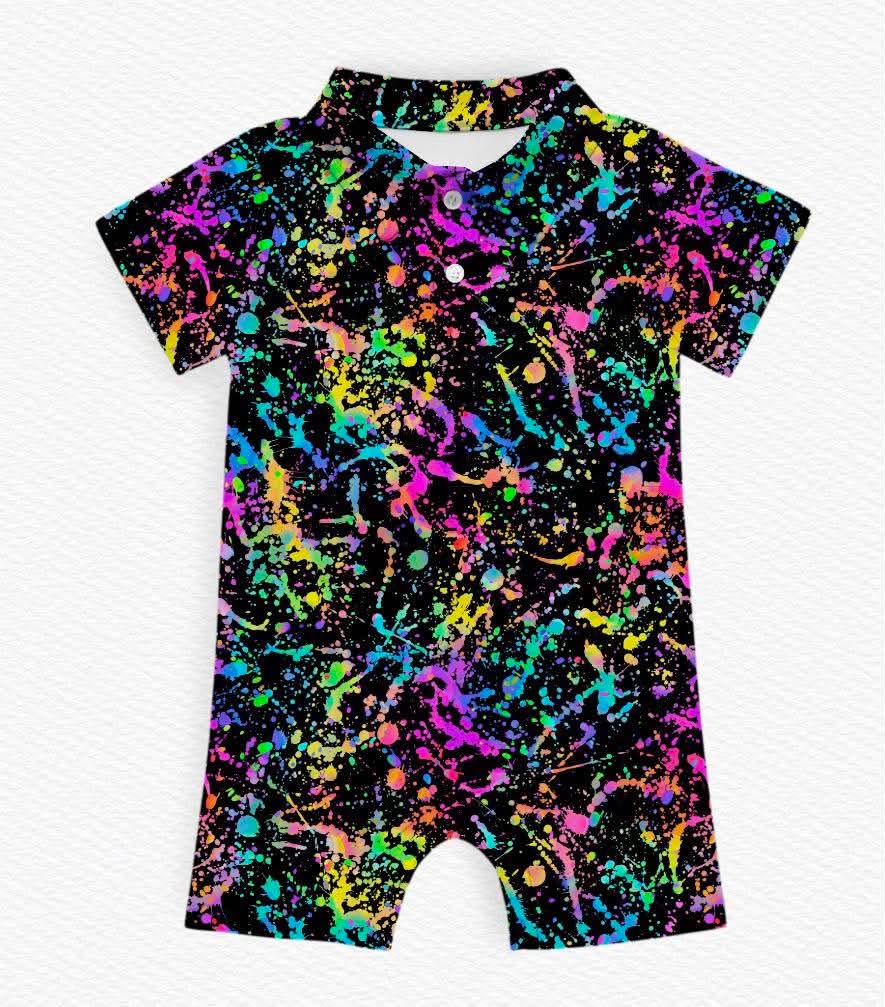 Colorful Chaos Polo Shortall - Technicolor Pre-Order