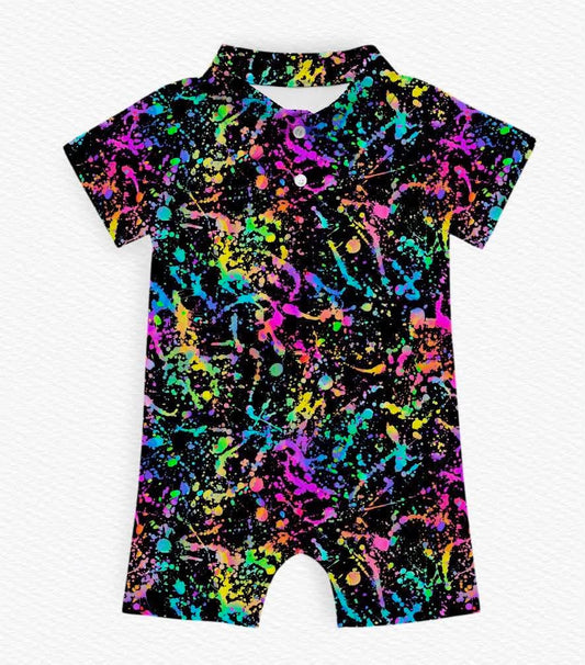 Colorful Chaos Polo Shortall - Technicolor Pre-Order