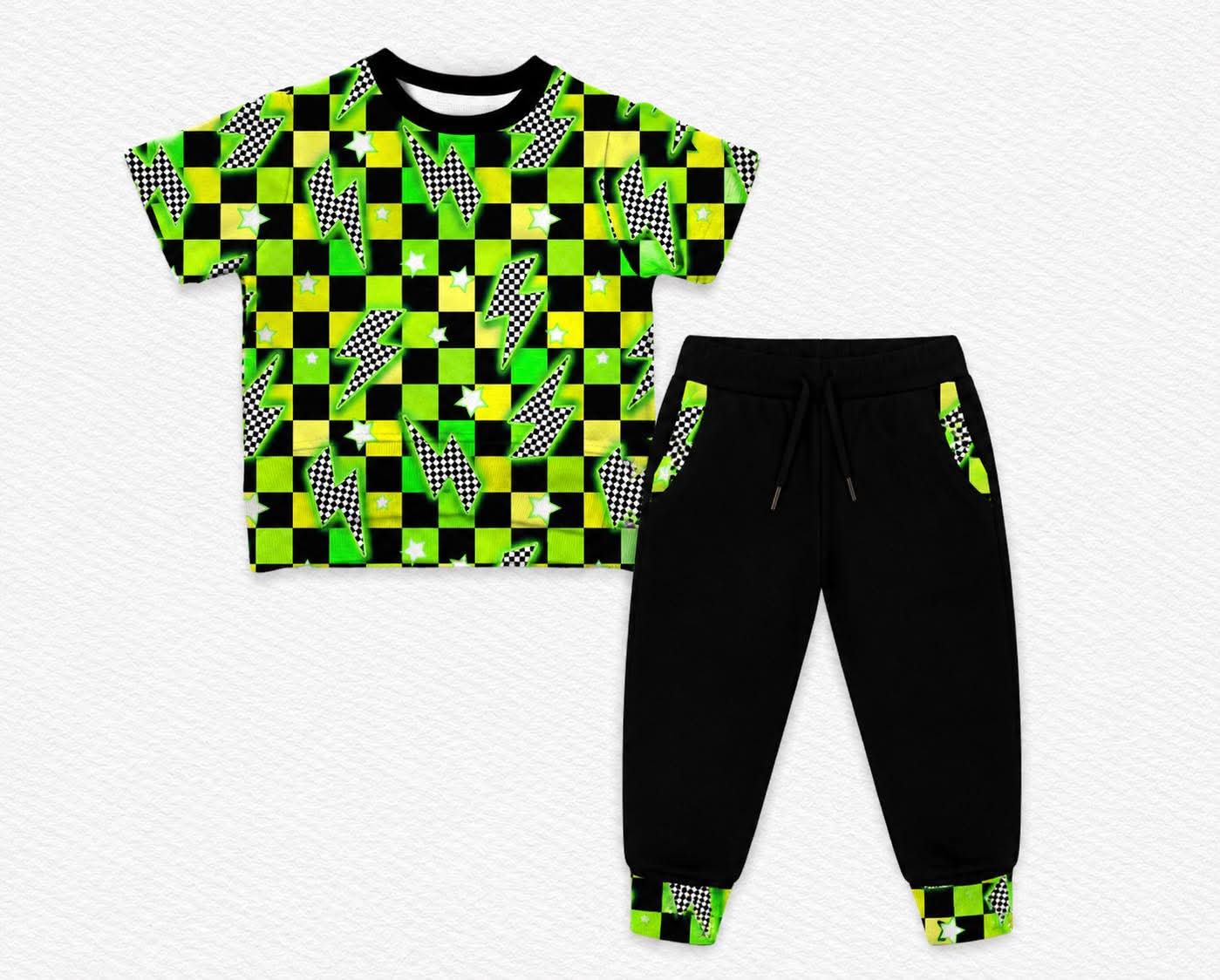 Static Shock Tee w/ Jogger Set- School Pre-Sale
