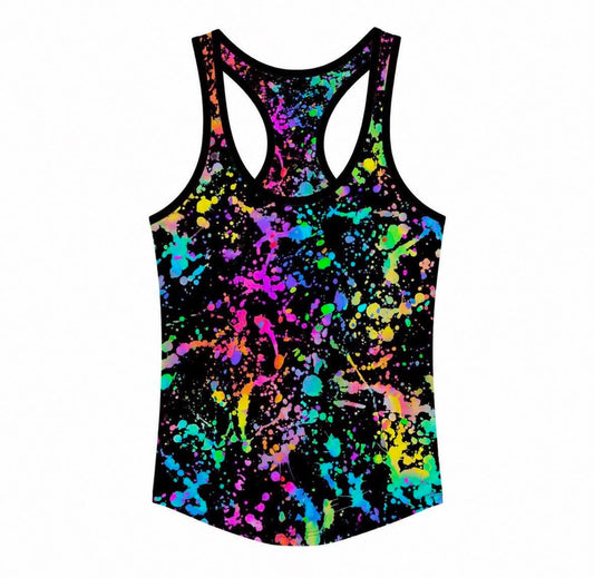 Colorful Chaos Women's Racerback Tank Top - Technicolor Pre-Order