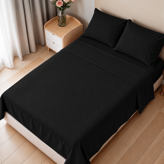 Black Solid Bedding Sheet Set- Oh Sheet Pre-Order