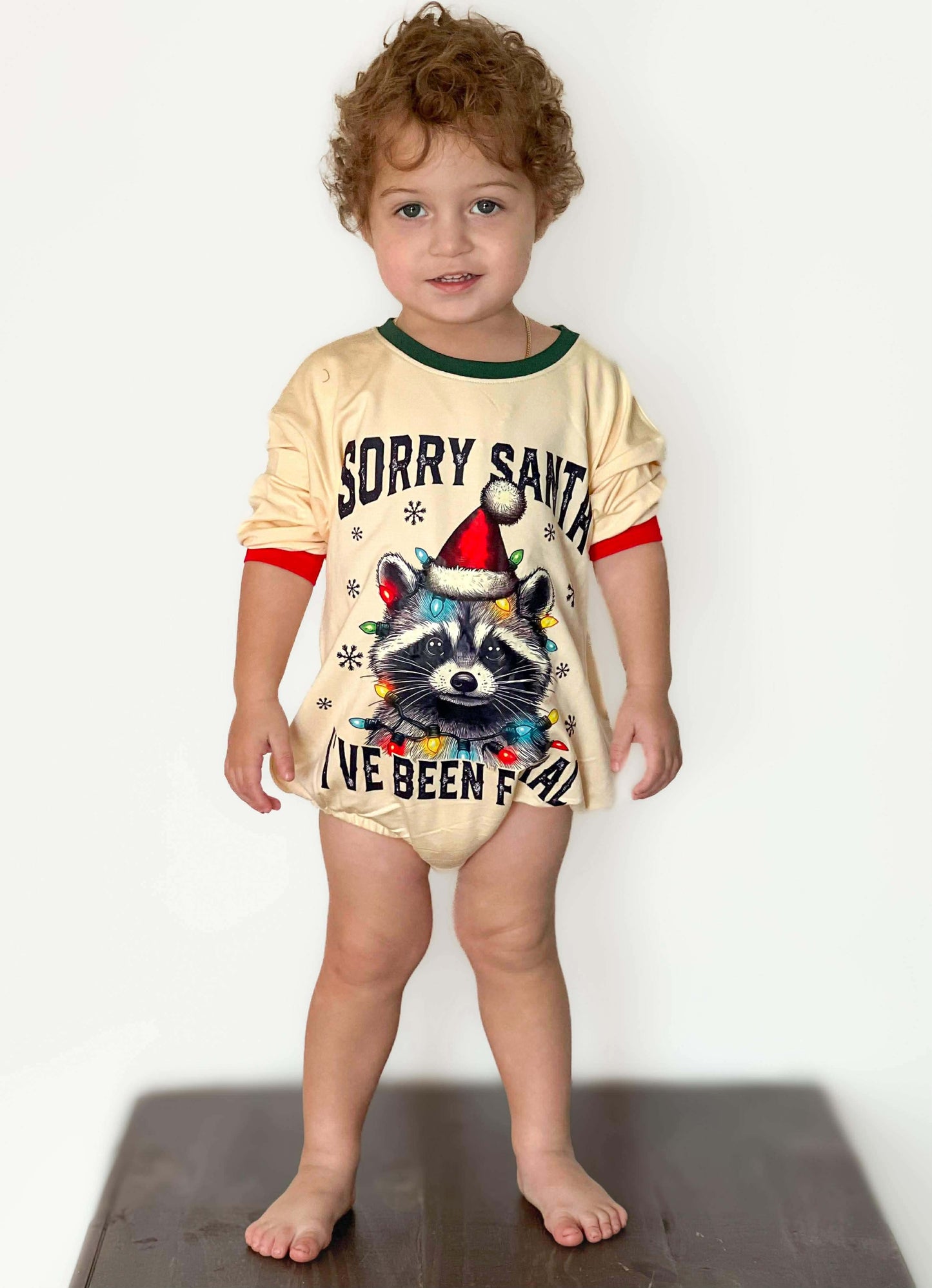 Feral Christmas Bubble Romper- RTS