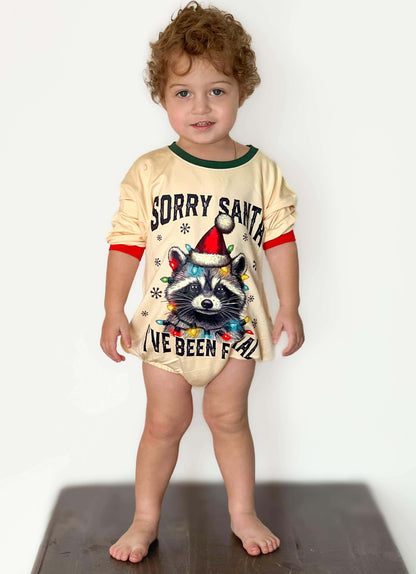 Feral Christmas Bubble Romper- RTS