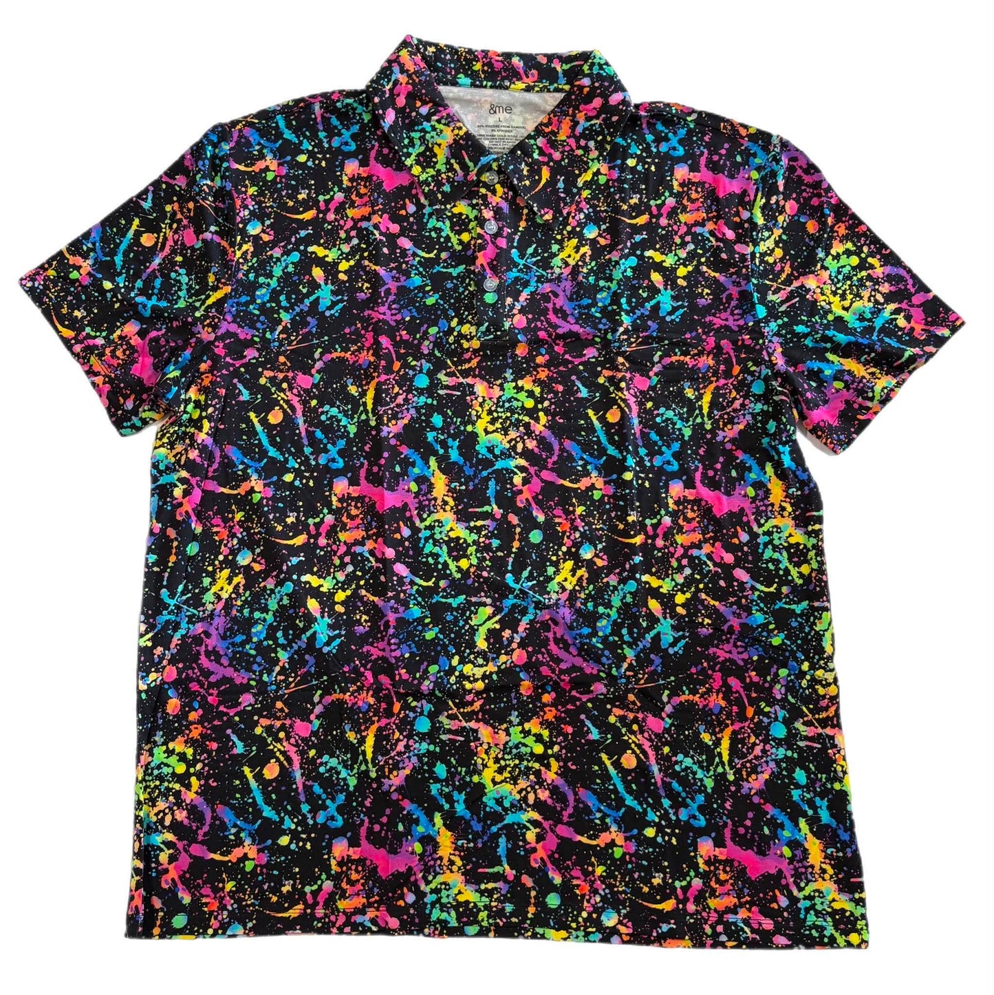 Colorful Chaos Men's Performance Polo - Technicolor RTS