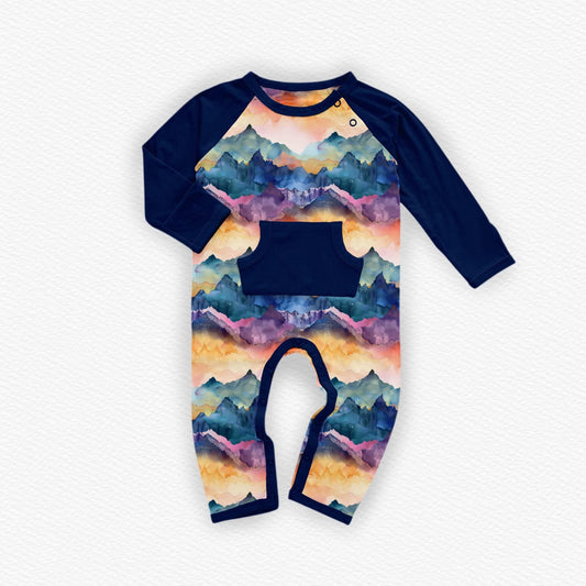 Himalayas Peek a Boo Adaptive Romper- Winter Blues Pre-Order
