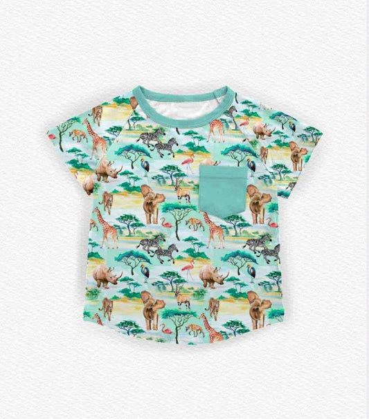 Animal Kingdom Short Sleeve Pocket Tee- RTS