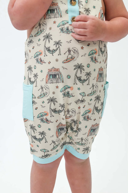 Salty Breeze Short Overalls with Tee-  RTS