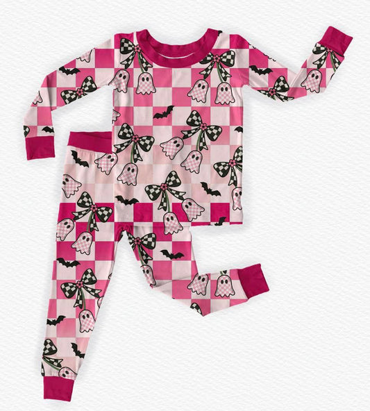 Sugarboo Checks Long Sleeve/Pant Pj Set- Halloween 26 RTS