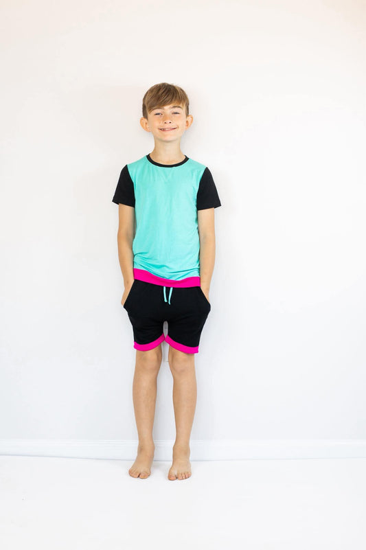 Retro Splash Kids Tee & Short Set- Beach Vibes Pre-Sale