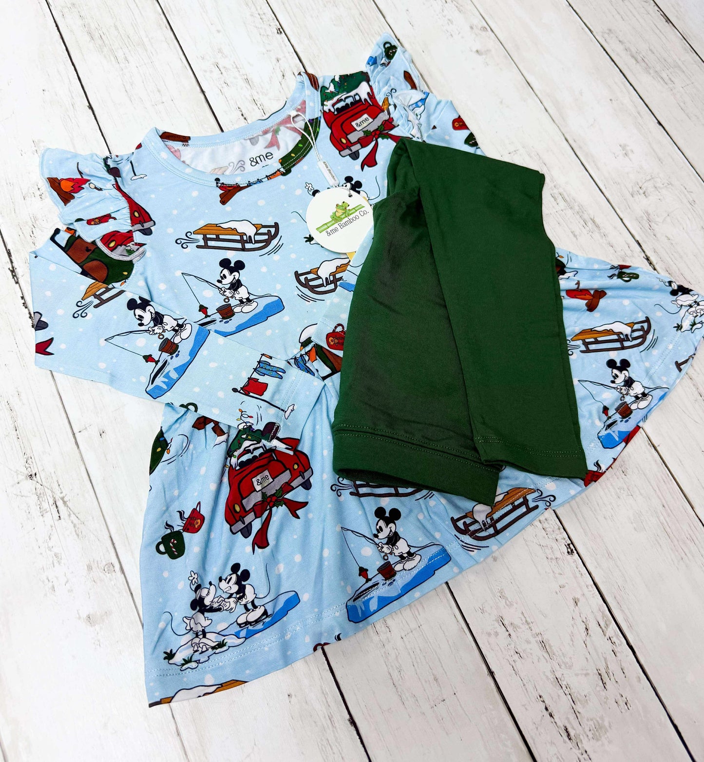 Alpine Mickey Peplum Set- Xmas RTS