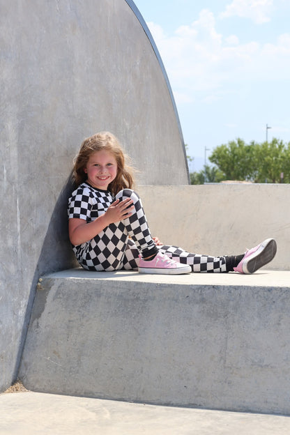 Rebel Grid Sleeve/Pant Pj Set- Tiny Rebel RTS
