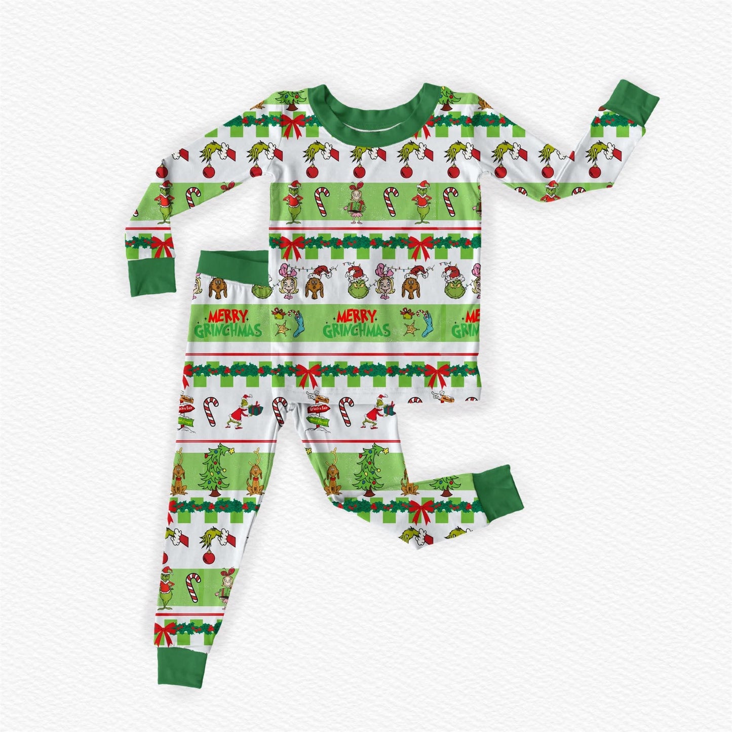 Mean One Long Sleeve/Pant Pj Set- Christmas 26 Pre-Order