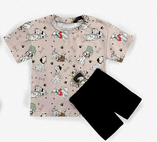 101 Spots Kids Boxy Tee and Biker Short Set- RTS