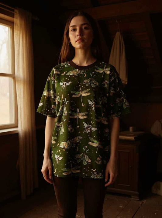 Moth Mayhem Women’s Oversized Tee/Leggings Set- Fly RTS