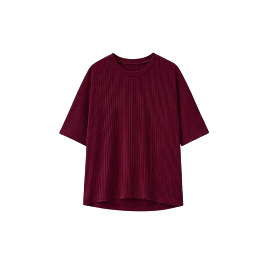 Chardonnay Oversized Ribbed Tee - Holly Jolly Pre-Order
