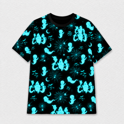 *Glows In The Dark* Friendly Glow Oversized Adult Tee - Ghost Pre-Order