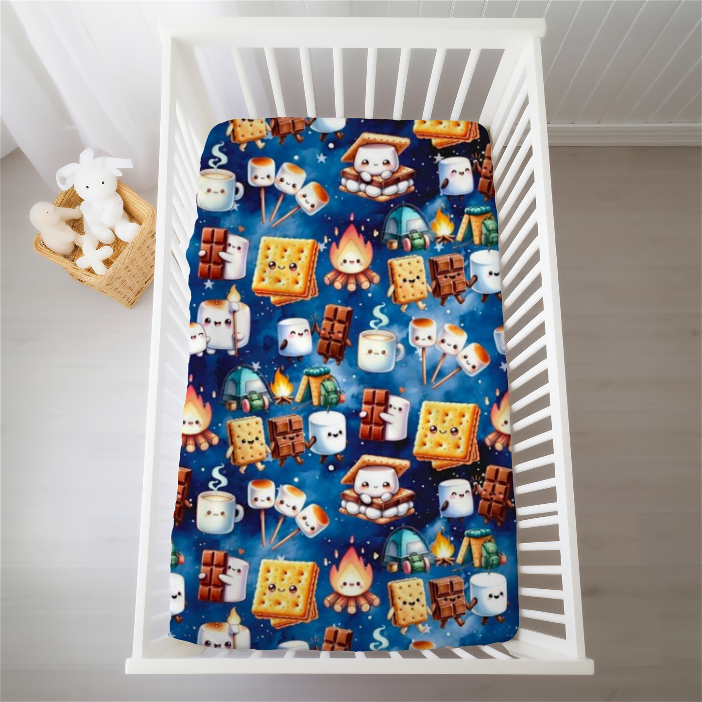 Campfire Treats Fitted Sheet - S'mores RTS