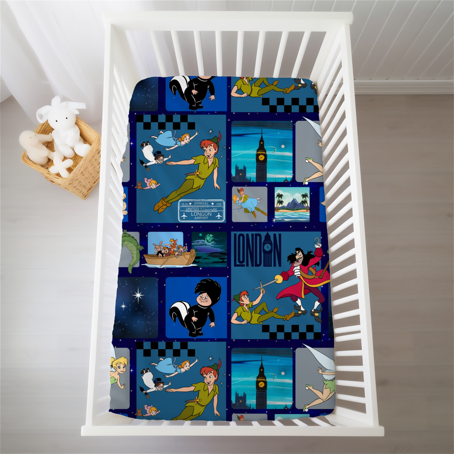 Hooked Crib & Twin Sheets- Patchwork RTS