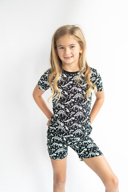 Prehistoric Glow Short Sleeve/Short Pj Set- Dino RTS