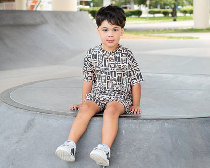 Rip Tide Kids Very Oversized Tee & Short Set- Tiny Rebel RTS