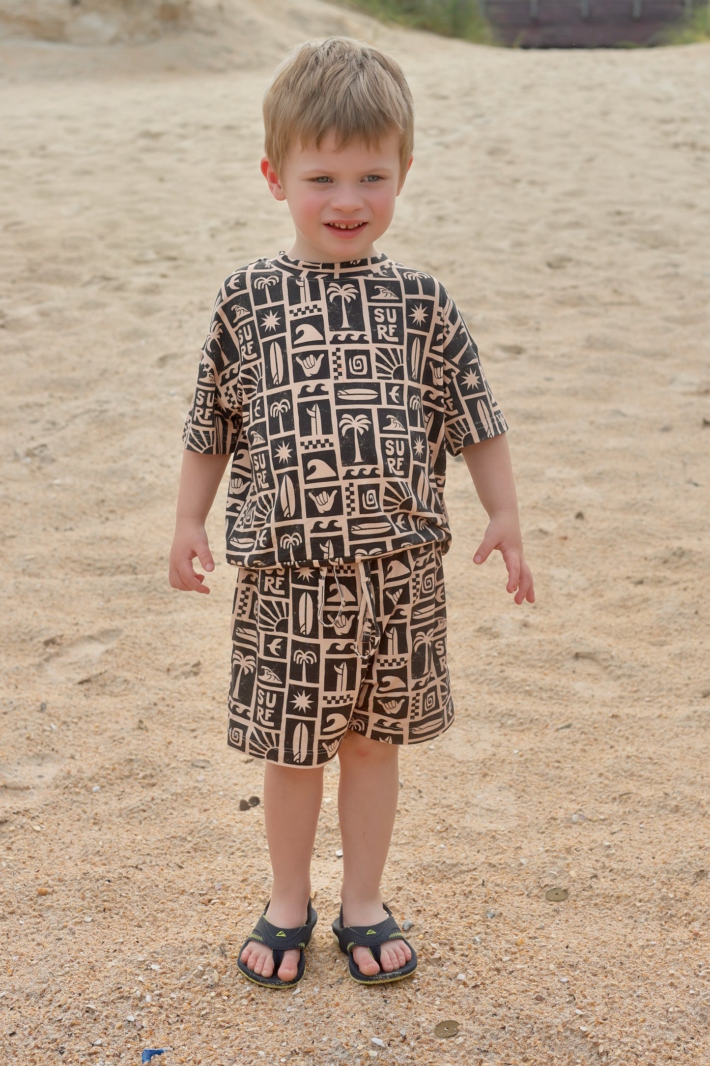 Rip Tide Kids Very Oversized Tee & Short Set- Tiny Rebel RTS