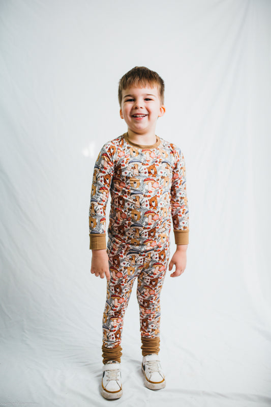 Beary Cute Long Sleeve/Pant Pj Set- Autumn RTS