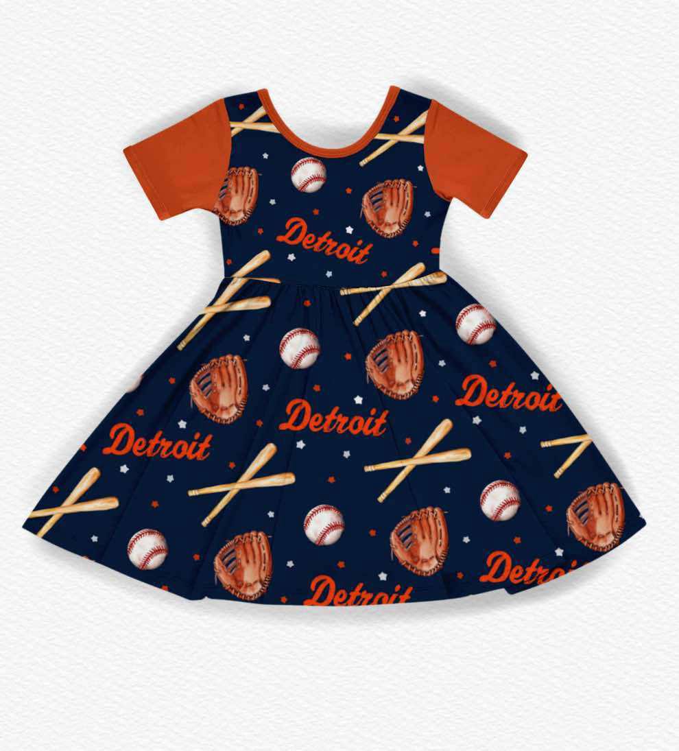 Detroit baseball twirl dress