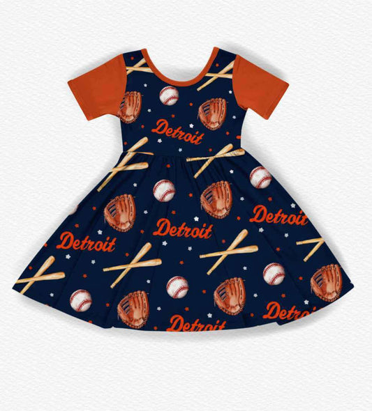 Detroit baseball twirl dress
