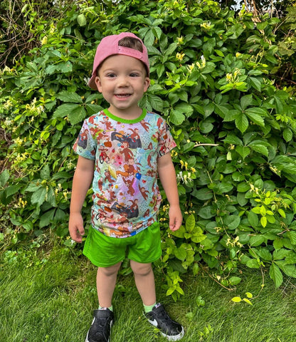 Spring Monkey Tee and Shorts Set- RTS