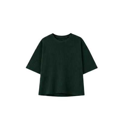 Evergreen Oversized Ribbed Tee - Holly Jolly Pre-Order