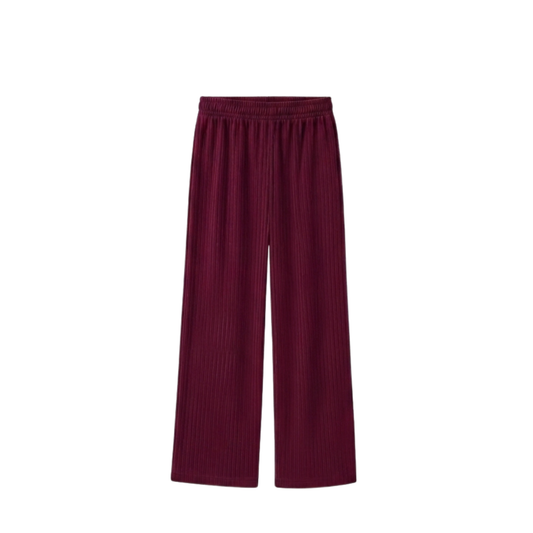 Chardonnay Ribbed Straight Leg Pants- Holly Jolly Pre-Order