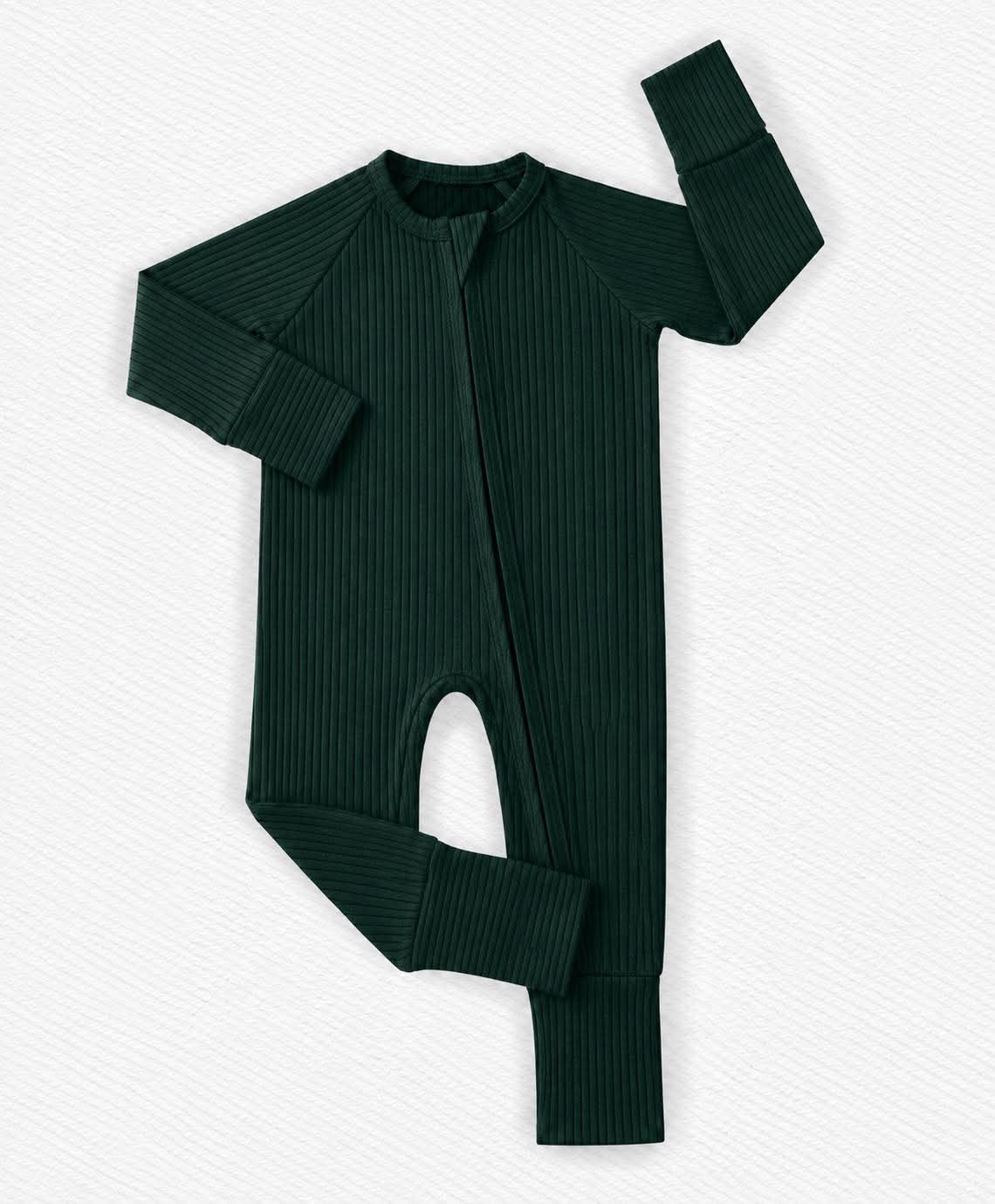 Evergreen Ribbed Zippy - Holly Jolly Pre-Order