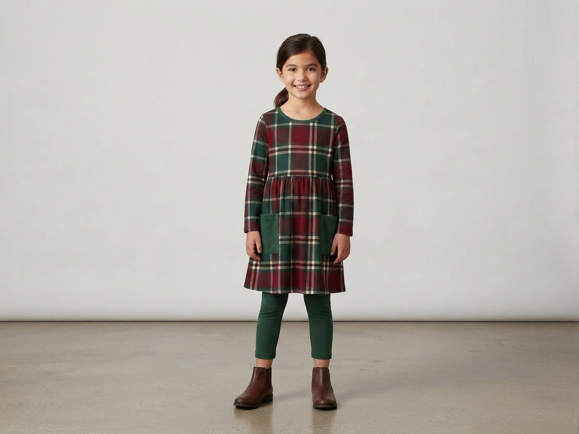 Cashmere Pine Long Sleeve Twirl w/ Leggings- Holly Jolly Pre-Order