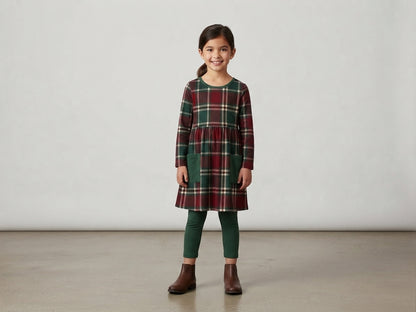 Cashmere Pine Long Sleeve Twirl w/ Leggings- Holly Jolly Pre-Order