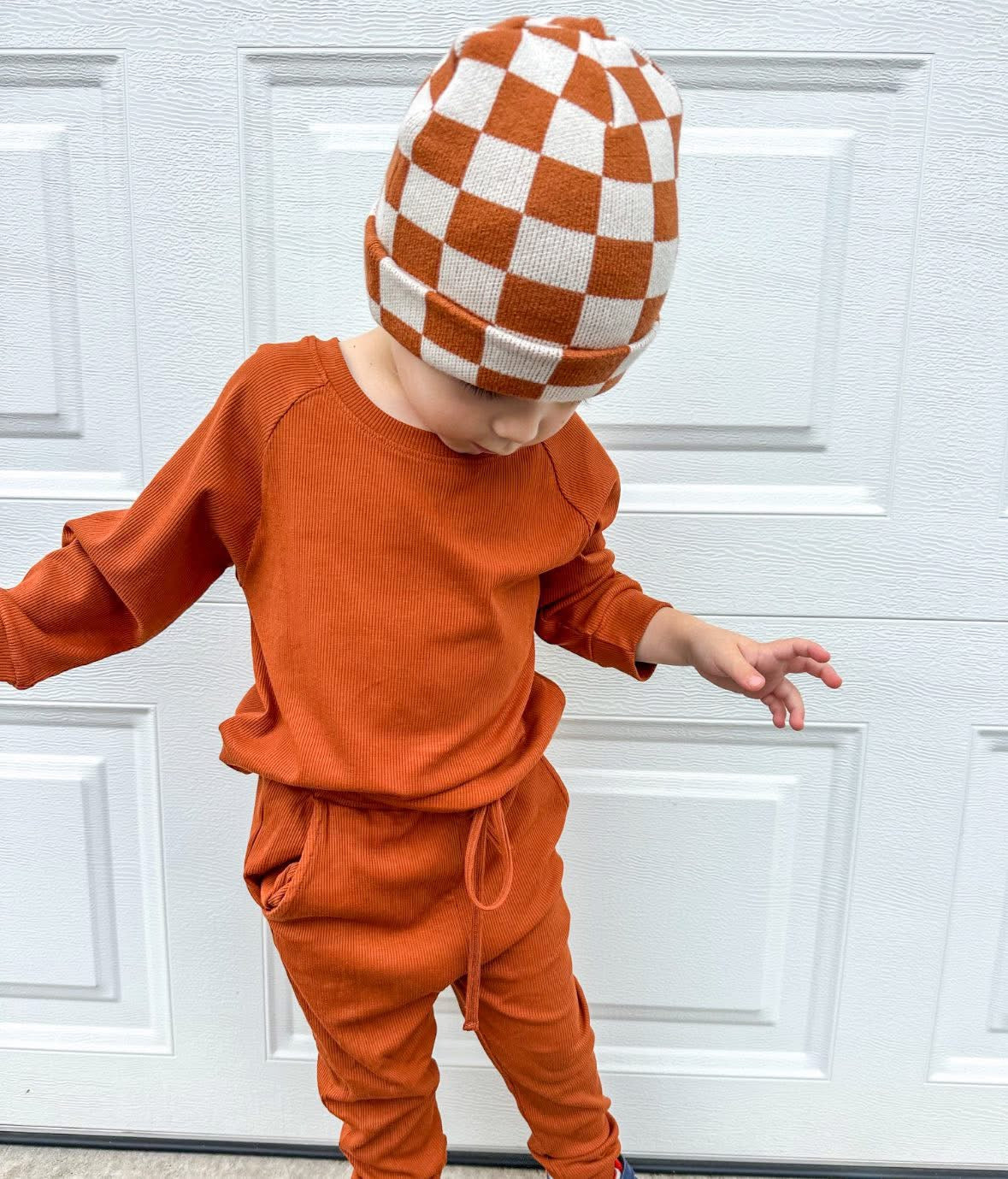 Autumn Ember Ribbed Jogger Set- Fall RTS