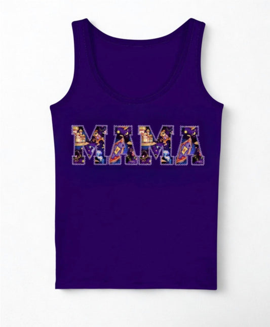 Magic Carpet Ride Mama Embroidered Tank Top- Royalty Pre-Order