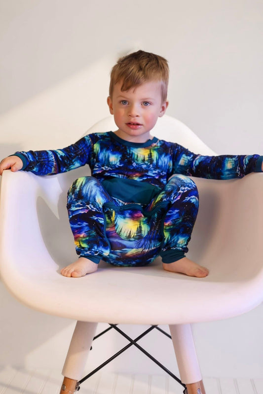 Northern Glow Adaptive Crescent Zip Romper - RTS