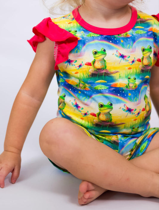 RTS. pond party- girls 2 piece bamboo set